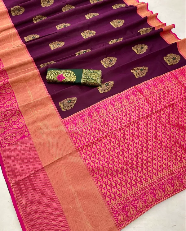 PURPLE_PURE_BANARASI_SAREE